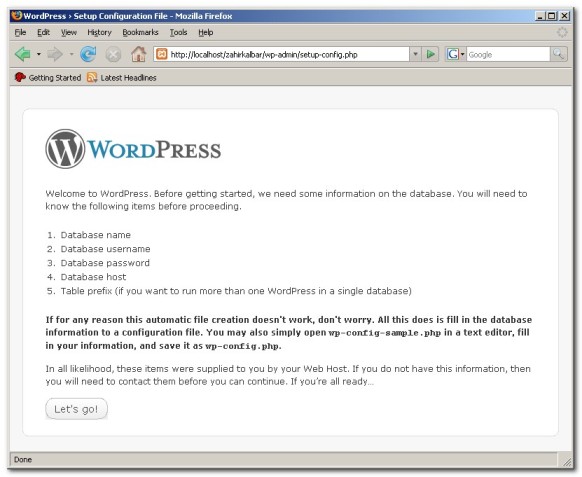 Install WordPress Offline