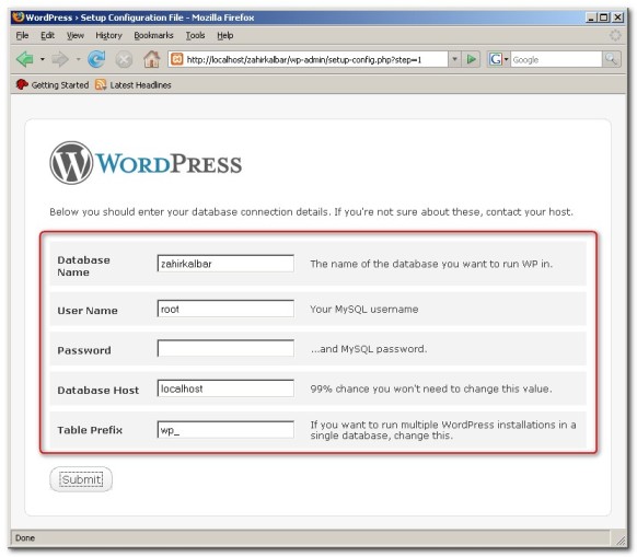 Install WordPress Offline