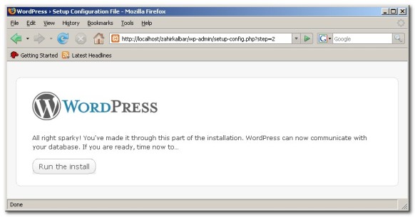 Install WordPress Offline