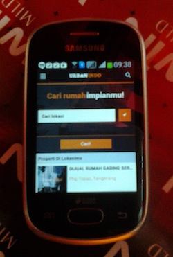 Tampilan Aplikasi via Gadget