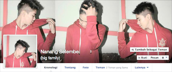 Halaman Facebook Nanang Selembe