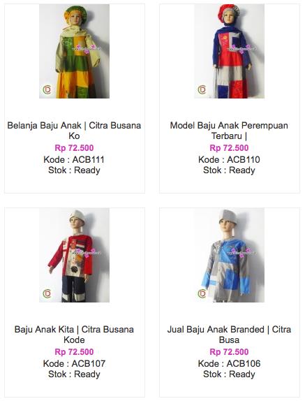 Koleksi Baju Anak Muslim Terbaru Citra Busana