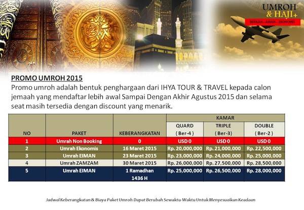Promo Agen Perjalanan Umroh di Jakarta Tahun 2015