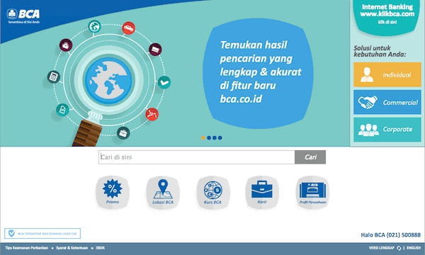 Tampilan Baru Website BCA