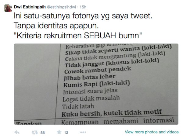 Klarifikasi via Twitter