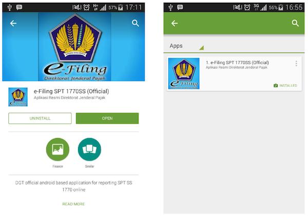 Tampilan Play Store App