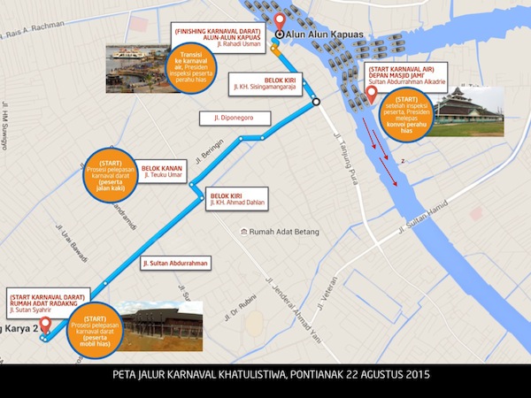 Rute Karnaval Khatulistiwa 2015