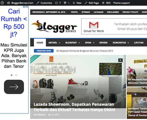 Floating Adsense Bar Preview