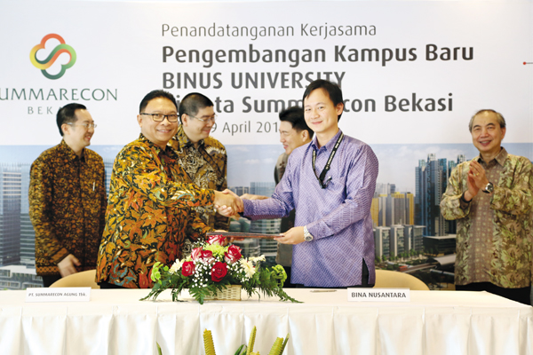 Penandatanganan Kerjasama Pengembangan Kampus Baru BINUS University di Summarecon Bekasi