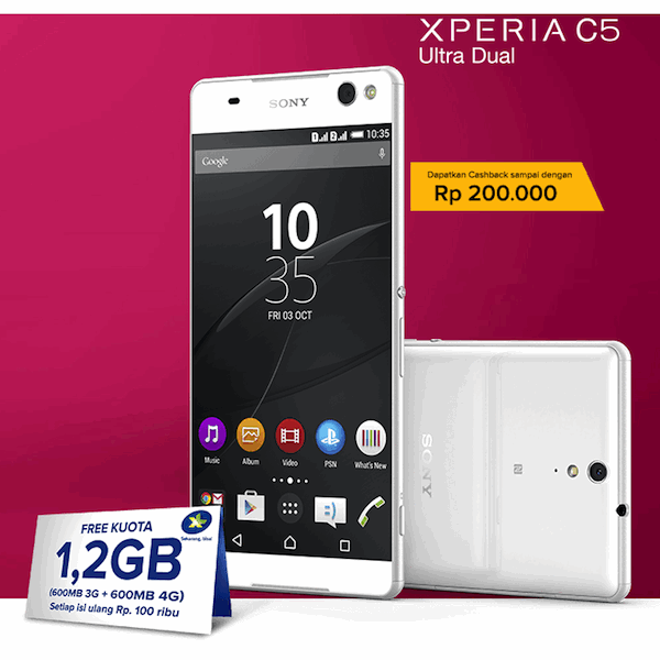 Sony Xperia C5 Ultra Dual Pre Order Eksklusif