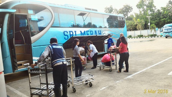 Kondisi Bis Ketika Tiba di Terminal ALBN Sei Ambawang