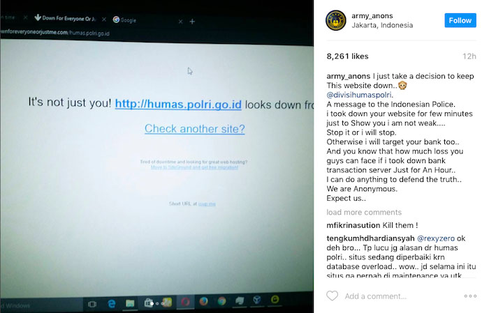 Anonymous Show Live Hacking Humas Polri Website