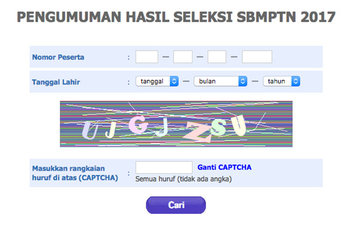 Pengumuman Hasil Seleksi SBMPTN Untan Pontianak Tahun 2017