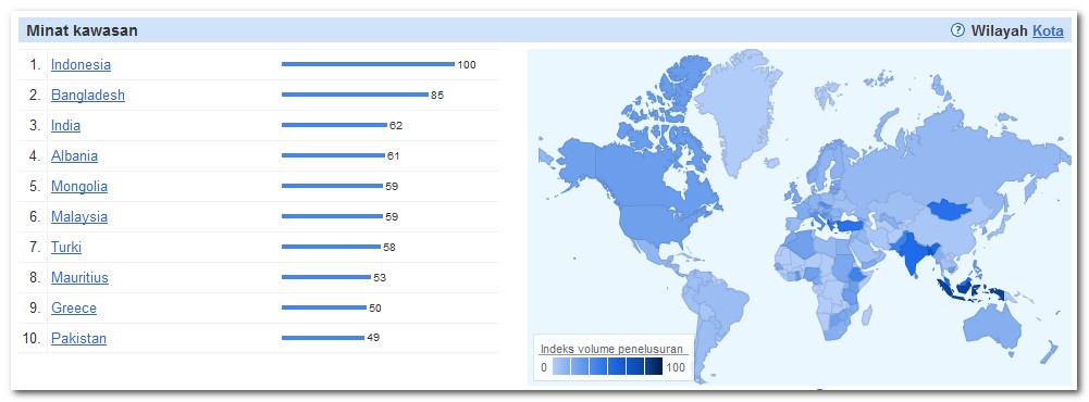Porn Video Keyword Search Insights Map 2011