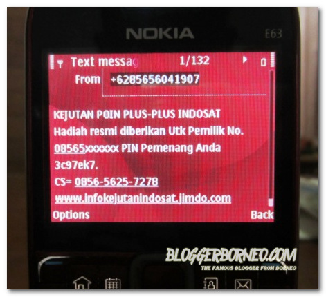 Modus Penipuan Poin Plus Indosat via SMS