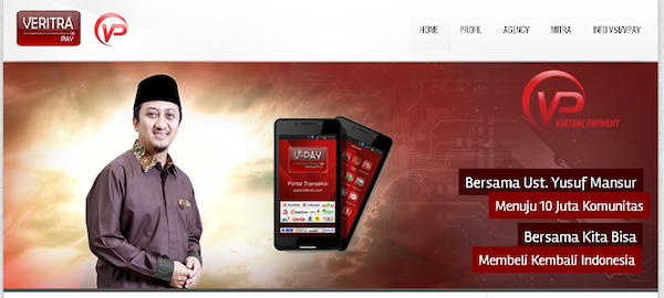 Tampilan Website KlikVSI Ustadz Yusuf Mansur