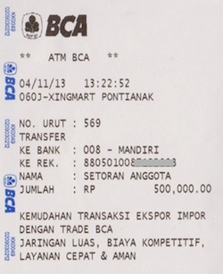 Bukti Pembayaran Daftar Anggota
