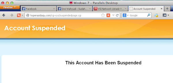 Tampilan Website Koperai Daqu Suspended